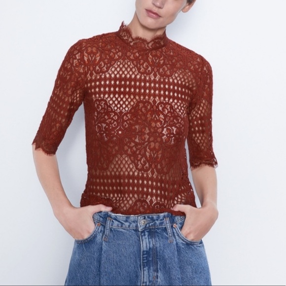 ✨ Limited Edition ✨ NWT ZARA Lace Top ✨BRAND NEW W TAGS!✨ - Picture 1 of 6